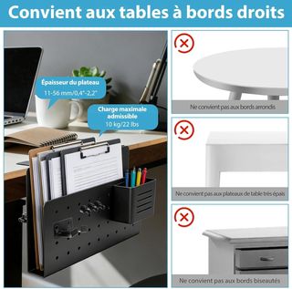 Organizador Lateral Escritorio Negro