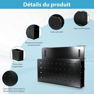 Organizador Lateral Escritorio Negro