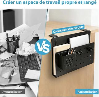 Organizador Lateral Escritorio Negro