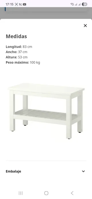 Banco Ikea Hemnes blanco Madera