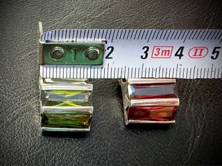 Colgantes Plata Diseño Circonitas Rectangulares