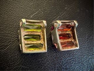 Colgantes Plata Diseño Circonitas Rectangulares