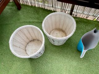 2 Maceteros + Regadera Azul Gratis