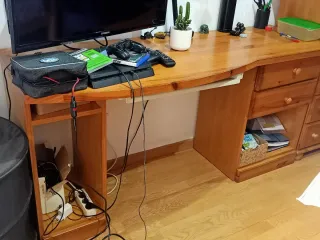 Dormitorio Litera madera, escritorio y cajonera