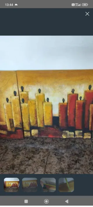 Quadro Triptico Candele