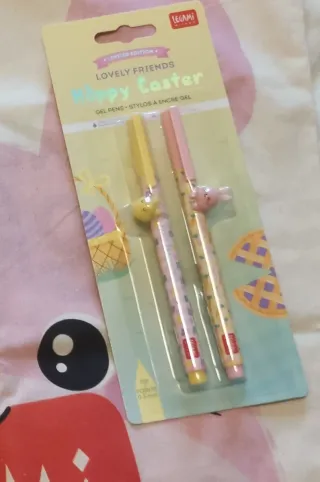 Penne Gel Legami Happy Friends - 2 pezzi+tote bag