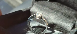 Anillo Oro Blanco Diamantes GIA