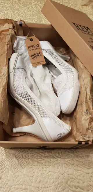 Salones Replay Blancos Talla 38