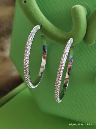 Swarovski Orecchini Cerchio Dextera Argento