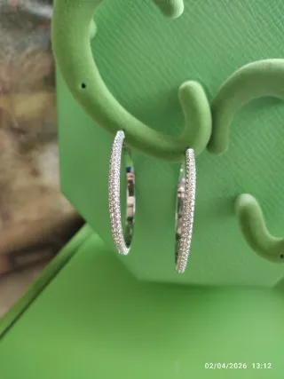 Swarovski Orecchini Cerchio Dextera Argento