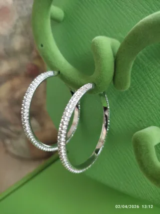 Swarovski Orecchini Cerchio Dextera Argento