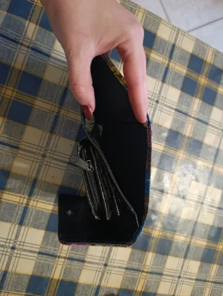 Portafoglio donna patchwork multicolor