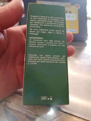 Olio Eucalipto Just Made in Switzerland