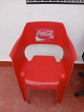 Silla Coca-Cola Roja Plástico