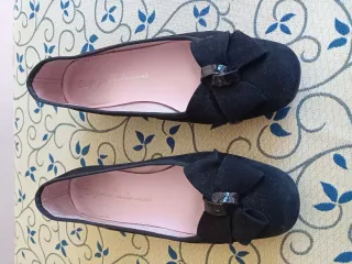 Zapatos ante negro talla 38