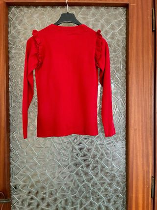 Cardigan romantico rosso bambina taglia 134