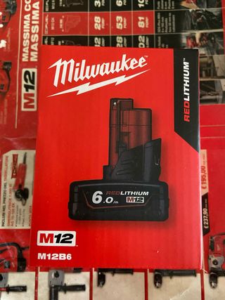 Lotto 10 batterie Milwaukee M12 REDLITHIUM 6.0Ah