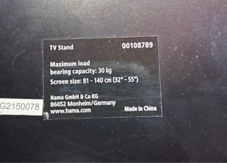 Soporte TV Hama Base Cristal 32-55 pulgadas