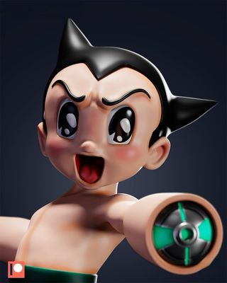 Figura Atom Astro Boy con Base