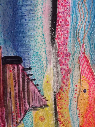 Arte original abstracto papel