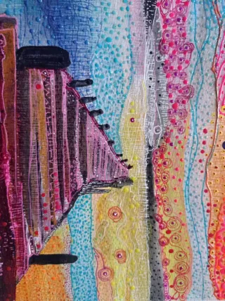 Arte original abstracto papel