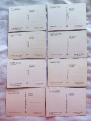 Lote de 16 postales de trenes antiguos