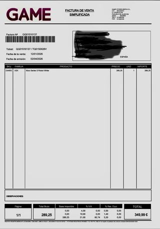 Xbox Series S Blanca 512 GB SSD