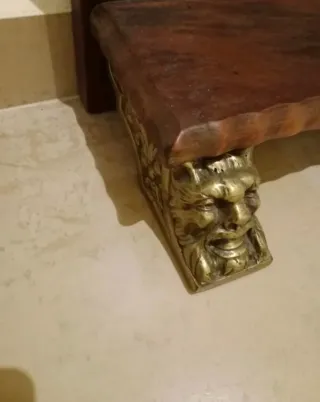 Mueble recibidor. Perchero. Madera, metal y espejo