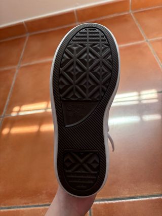 Converse plataforma negras y rosas