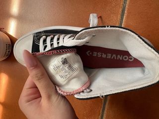 Converse plataforma negras y rosas