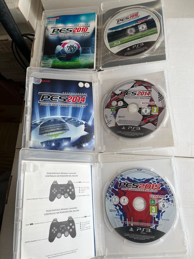 Lote 3 Juegos PS3: PES 2010, 2014, 2015