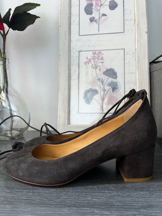 Sézane Talla 38 Negro/Gris