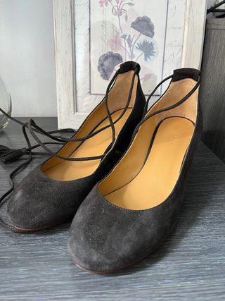 Sézane Talla 38 Negro/Gris