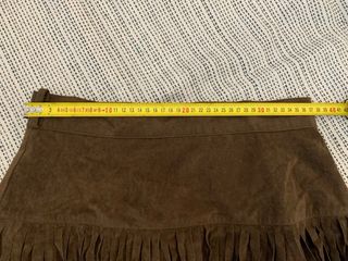 Falda marrón vintage con flecos