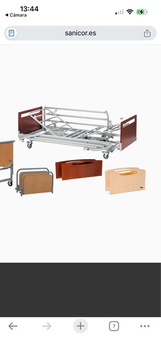 Cama articulada con carro elevador