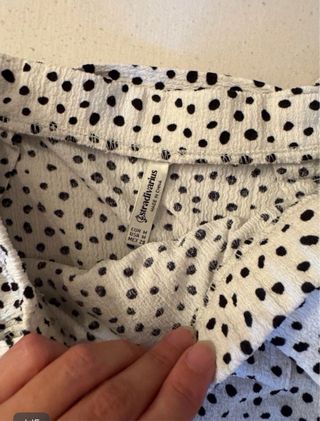 Conjunto Falda y Top Stradivarius Lunares topos