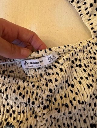 Conjunto Falda y Top Stradivarius Lunares topos