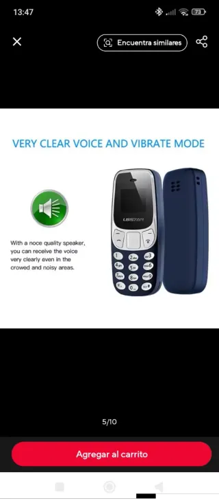 Mini móvil L8star BM10 Dual SIM MP3 FM