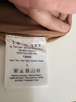 Vestido/Falda Larga Twin-set Marrón Talla Única