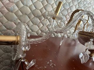 Lámpara de techo vintage de cristal