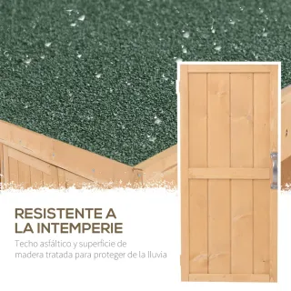 Armario de Jardín Madera 74x43x88 cm