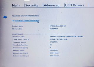 HP EliteBook 820 G4 i7 16GB RAM - 512GB SSD