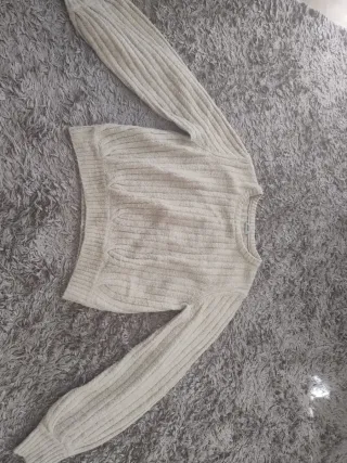 Jersey beige de punto fino