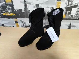 Botas Unisex Leonardo Carbone Cuero Negro Disfraz