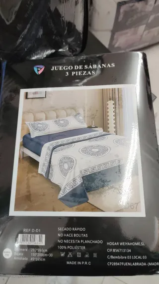 Set di Lenzuola Viola e Bianco