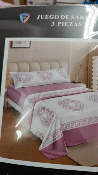 Set di Lenzuola Viola e Bianco