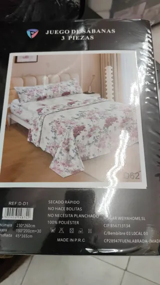 Set di Lenzuola Viola e Bianco