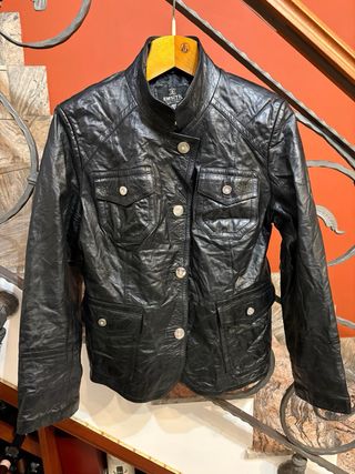 Giacca donna in vera pelle vintage