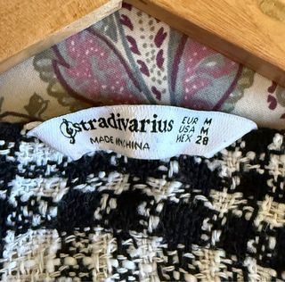 Chaleco cuadros blanco y negro