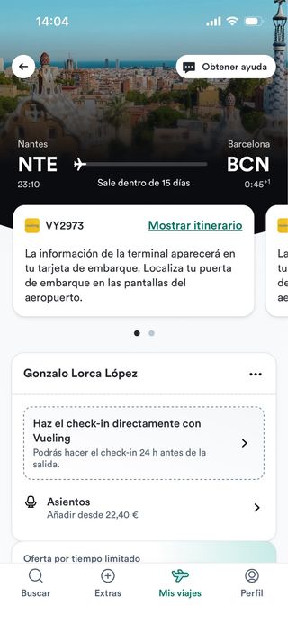 Vuelo Nantes a Barcelona